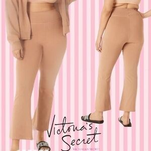 VICTORIA’S SECRET PINK NUDE ANKLE FLARE HIGH RISE WAIST LEGGINGS YOGA LA…